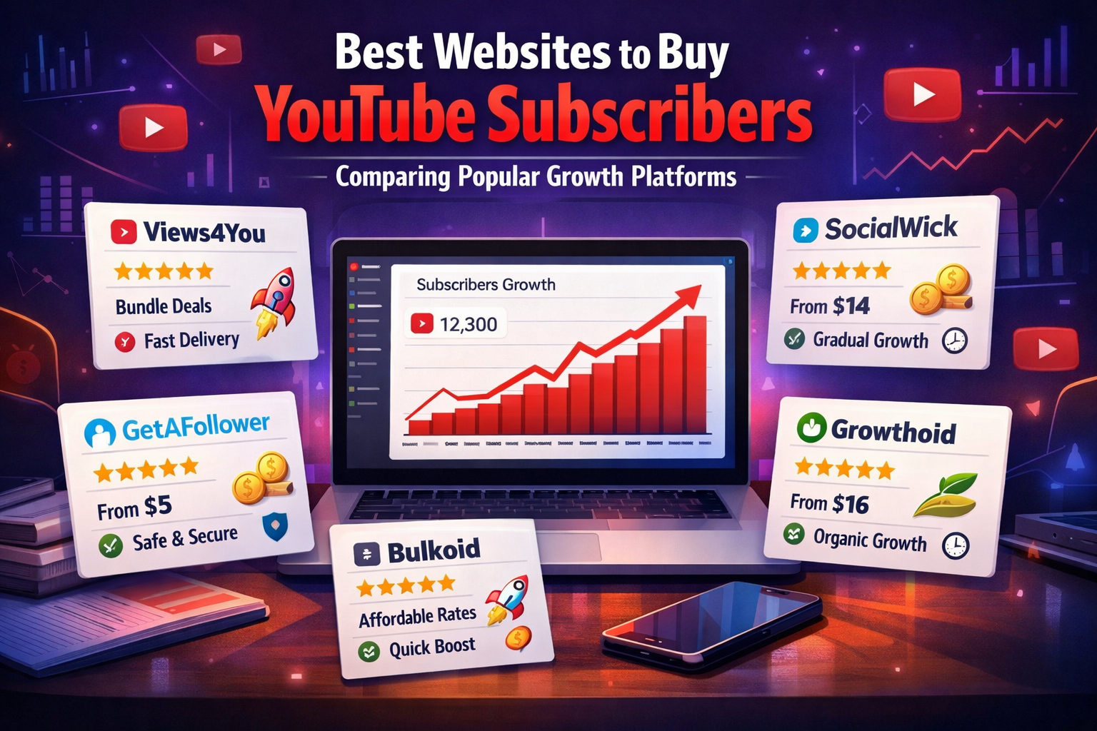 Best Websites to Buy YouTube Subscribers: Comparing Popular Growth Platforms 1 Top platforms for YouTube growth